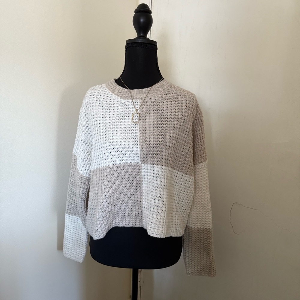 Jessica Simpson Two-Tone Knit Sweater